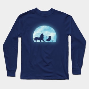 A walk with friends in the moonlight Long Sleeve T-Shirt